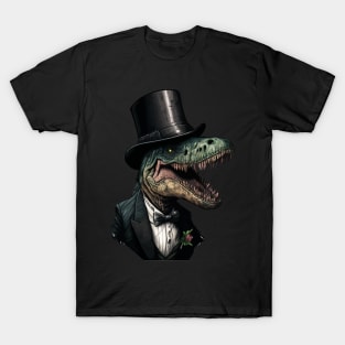 Dinosaur Trex with Top hat T-Shirt